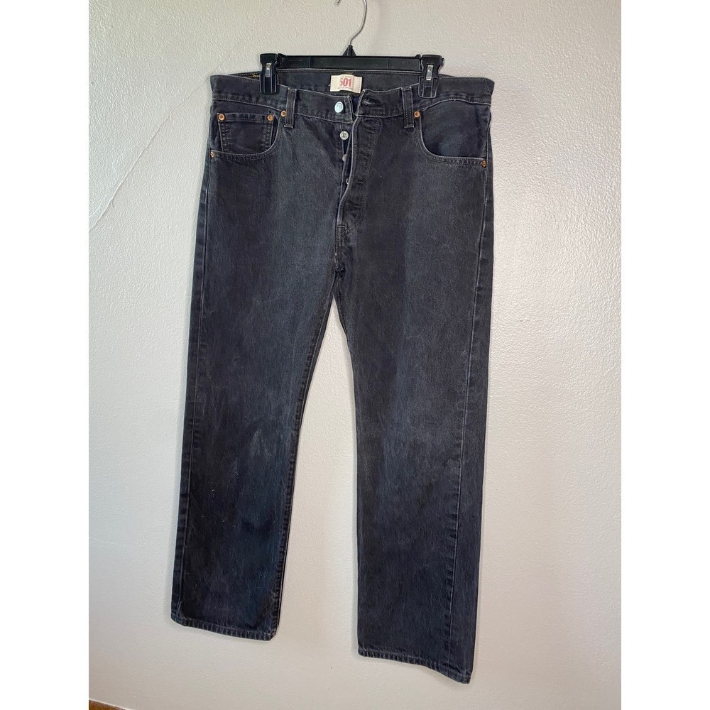 VINTAGE Levi’s 501 Button Fly Black Cotton Denim Jeans